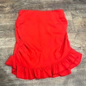 Ruffles bottom red skirt. Size: medium